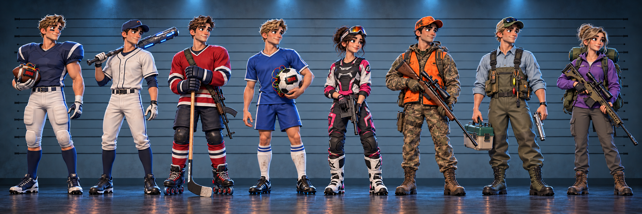 Approved TAO sports and adventure avatar lineup